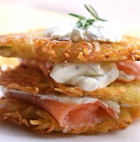 Röstis saumon fumé et sa crème à l aneth