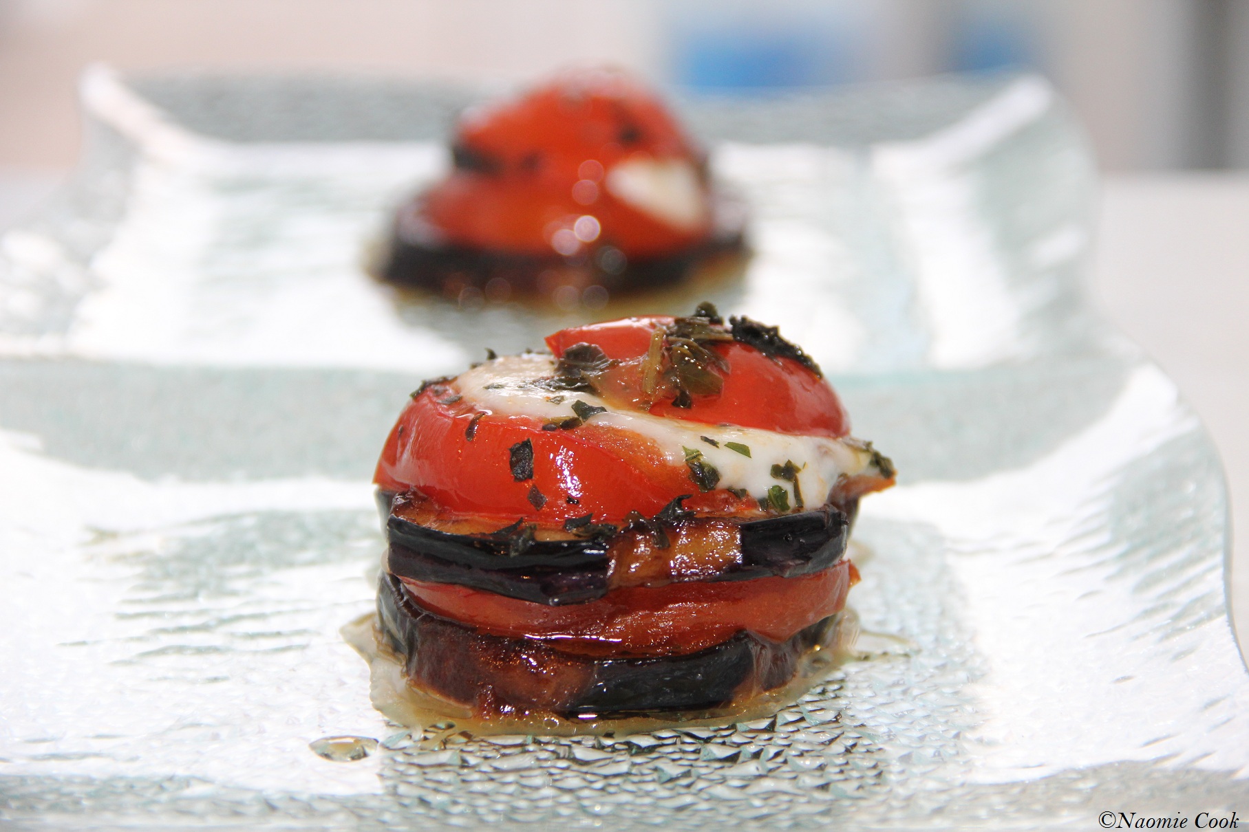 Gratin d'aubregines tomates a la mozzarella